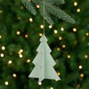 Northlight 3D Tree With Silver Glitter Wooden Christmas Ornament - 5.25" - Green - 2 of 4