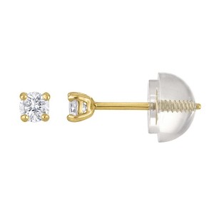 Junior Jewels 14K Gold 0.1 cttw Lab Grown Diamond Stud Earrings - 1 of 3