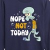 Boys' - SpongeBob SquarePants - Squidward Nope Not Today Long Sleeve Graphic T-Shirt - 2 of 4