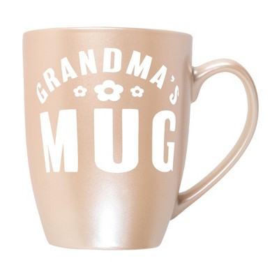 Elanze Designs Mother's Day Appreciation Coffee Cup Mug 10 Ounce Ceramic With Shimmery Metallic Finish Grandma's Mug Precious Pearl