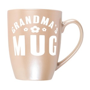 Elanze Designs Mother's Day Appreciation Coffee Cup Mug 10 Ounce Ceramic With Shimmery Metallic Finish Grandma's Mug Precious Pearl - 1 of 4
