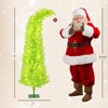 Aghana Digitals 6ft Slim Pencil Christmas Tree with 230 Warm White LEDs, 555 Branch Tips, Red Ball - 2 of 4