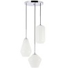 Elegant Lighting Gene 3 light Chrome and Frosted white glass pendant - 3 of 4