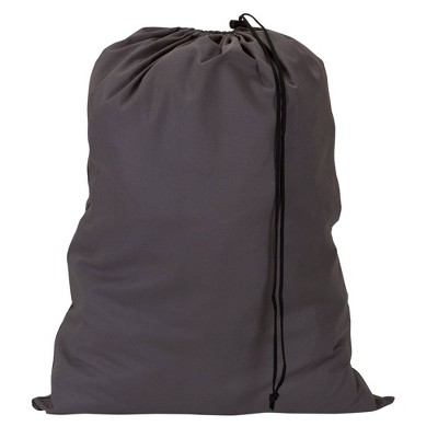 Household Essentials Cotton Laundry Bag Gray: 36" Height, 28" Length, 1 Handle, All Ages, Sorting Laundry