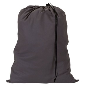 Household Essentials Cotton Laundry Bag Gray: 36" Height, 28" Length, 1 Handle, All Ages, Sorting Laundry - 1 of 4