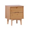 NicBex 2 Drawers Nightstand with Cutout Handles,Bedside Table with Storage Space,Mid-Century Modern Side Table for Bedroom - 2 of 4