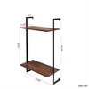 SKRAN 5-Piece Metal and Wood Bathroom Shelves Set, Multi-functional Hanging Storage for Home Organization - 4 of 4