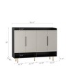 TIRAMISUBEST Sideboard - Black,Light Yellow Mobile File Cabinet - 4 of 4