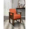 29.5"Orange Color Fabric Upholstered 1pc Accent Chair - 2 of 4