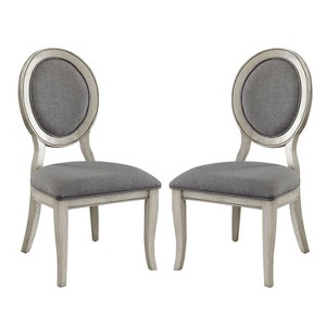 NicBex Set of 2 Upholstered Dining Chair with Cushion Seats Farmhouse Side Chair with Wood Frame - 1 of 4