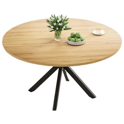 Infurnic Coffee Tables, Modern Dining Table with four sturdy table legs, Round Table for Kitchen or Living Room, Beige, 47.2"*47.2"*29.5"
