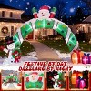 HOMDOX 10.3 × 4.3 × 9.5 FT Christmas Inflatables Giant Blow Up Santa Claus Welcome Arch with Snowman & Gift Box Built-in Cross LED Lighting Effect - 2 of 4