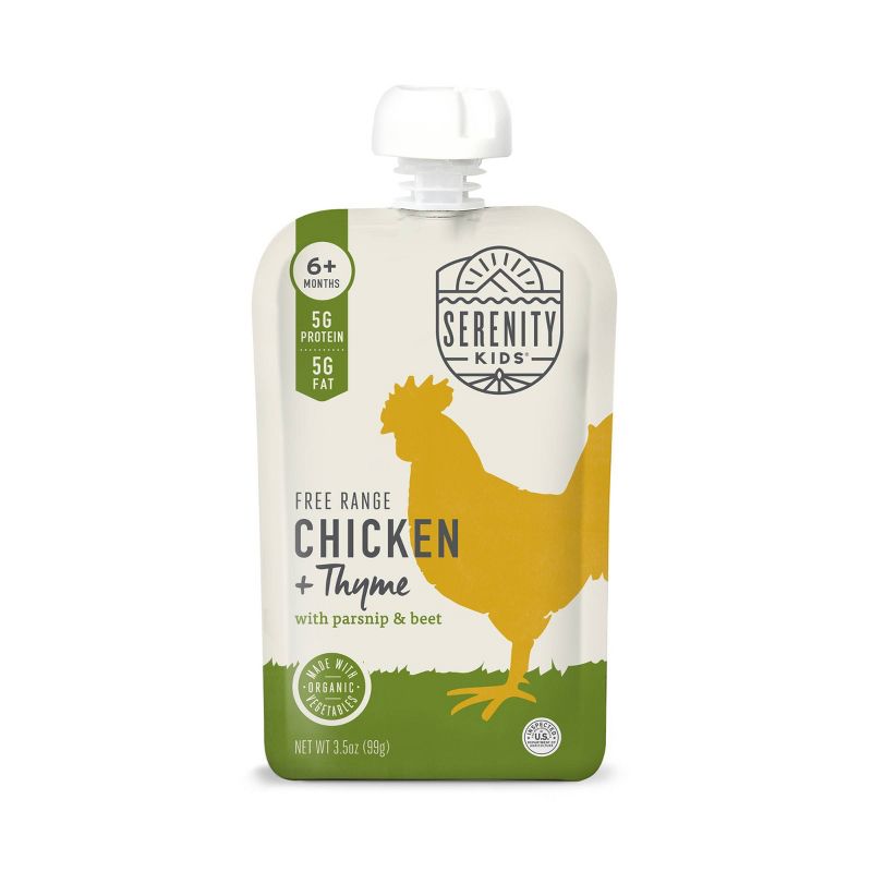 Serenity Kids Free Range Chicken and Thyme with Parsnip and Beet Baby Meals - 3.5oz, 1 of 9