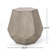 CAVINAS Modern Geometric Shape Patio End Table, Outdoor End Tables, Outdoor Lightweight Concrete Side Table, Minimalist Outdoor Side Table - 2 of 4