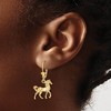 Black Bow Jewelry Polished 3D Horse Lever Back Earrings in 14k Yellow Gold - 3 of 4