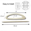 Evideco French Home Goods Elegant Metal Curtain Tiebacks, Oval Design for Easy Install – Perfect for Drapes, Curtains, and Sheer Panels - 3 of 4