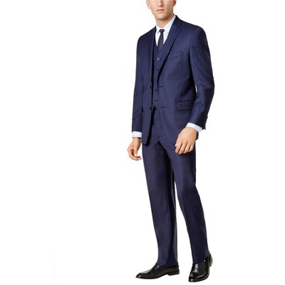 Michael Kors Mens Tonal Plaid Formal Tuxedo