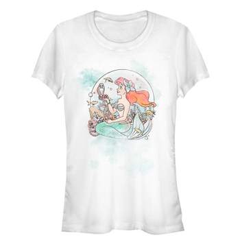 Juniors Womens The Little Mermaid Ariel's Collection T-Shirt