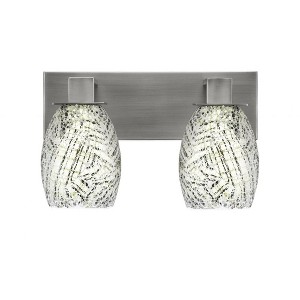 Toltec Lighting Apollo 2 - Light Vanity in  Graphite with 5" Natural Fusion Shade - 1 of 1