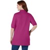 Woman Within Elbow-Sleeve Polo Tunic - 3 of 4