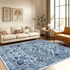 Entryway Runner Rug - Washable Vintage Low Pile Carpet, Non-Slip Lightweight Floor Mat for Kitchen, Bedroom & Bathroom - 3 of 4