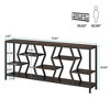 Resenkos Entryway Table, Console Sofa Table,70.9" Console Table Industrial Sofa Table with Storage Shelves Brown - 2 of 3