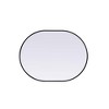 Elegant Lighting Metal Frame Oval Mirror 30x40 Inch in Black - 3 of 4