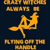 Men's Design By Humans Crazy Witches Always Be Flying Off The Handle Funny Halloween Wi By Galvanized Tank Top - 2 of 3
