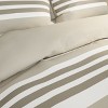 3-Piece Comforter and Sham Set "Seaside Lavender" Reversible, Hypoallergenic, Soft, Microfiber Striped Down Alternative Bedding by Lavish Home (King) - image 3 of 4