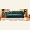 GDFStudio Tilo 83'' Mid-Century Modern 3-Seater Velvet Upholstered Sofa with 2 Pillows and Chesterfield Charm - 4 of 4