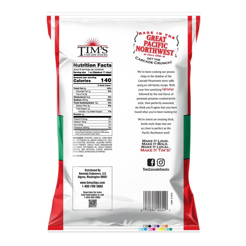 Tim's Jalapeno Flavored Extra Thick & Crunchy Potato Chips - 7.5oz, 2 of 4