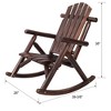 Lyngins Oversized Outdoor Fir Wood Rocking Chair – 21" Wide Contoured Seat, Indoor/Outdoor Accent Chair/Patio Chair with Wide Seat & Tall Backrest - 2 of 4