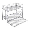 DOMETOUR METAL BUNK BED WITH TRUNDLE  SILVER - 3 of 4