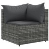 vidaXL Patio Lounge Set Grey PE rattan, powder-coated steel, tempered glass - 3 of 4