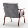 CAVINAS Accent Chair Comfy Chair Lounge Chair with Microfiber Upholstery and Solid Wood Frame for Living Room, Bedroom - 4 of 4