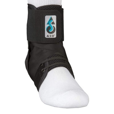 ASO Ankle Support Foot Brace, Lace Up, Fits 11-12 in. Ankle, Small, Black