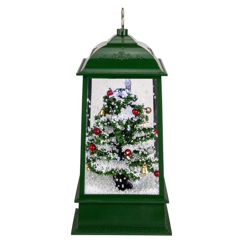 Northlight 13.5" LED Lighted Snowing Musical Christmas Tree Lantern, 4 of 5