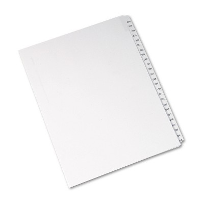 Avery Allstate-Style Legal Exhibit Side Tab Dividers 25-Tab 276-300 Letter White 82194