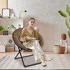 GustoWave Saucer Chair for Adults, Oversized Faux Fur Dish Chair with Metal Frame, Foldable Comfy Seat Lounge Chair - 2 of 4