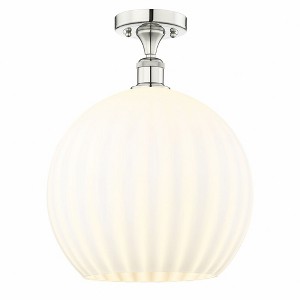White Venetian - 1 Light Semi-Flush Mount In Modern Style-16.75 Inches Tall and 13.75 Inches Wide - 1 of 1