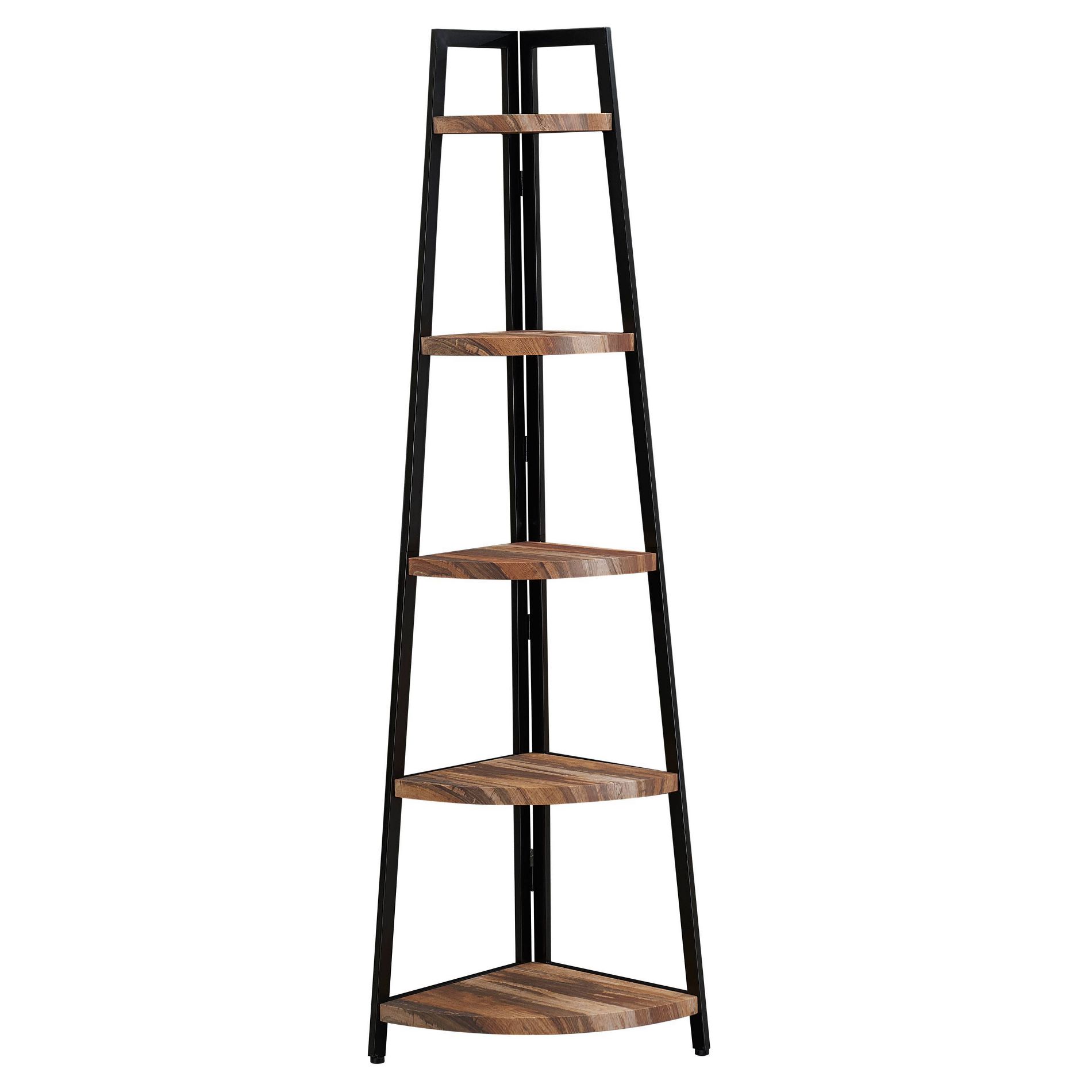 70" Free Standing 5 Tier Pyramid Corner Shelf - Danya B.