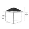 12x12 Pop Up Gazebo Outdoor Canopy Shelter with 4 Stanbags, 8 Stakes Instant Gazebo Tent for Lawn, Garden, Backyard Deck，Gray - 3 of 4