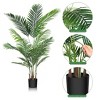 Dr Planzen 2-Pack Artificial Areca Palm Trees - 43" & 56" Tall UV-Resistant Faux Plants - For Indoor & Outdoor Home & Office Decor - 4 of 4
