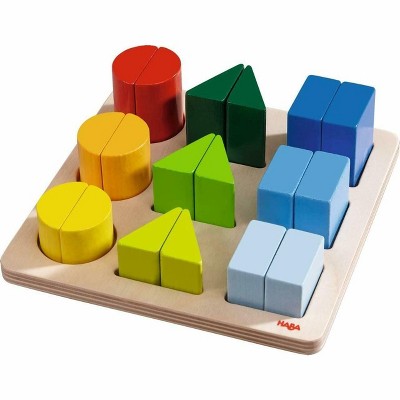 HABA Perfect Pairs - Chunky 18 Piece Wooden Sorting Game