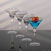 Dinewares Clear Stem Crystal Martini Glasses with Rim and Diamond-like Rhinestones, Elegant 10oz Glassware Set for Cosmopolitan, Vodka - 2 of 4