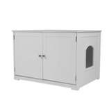 Merry Products Kitty Litter Loo Bench Cat Litter - White