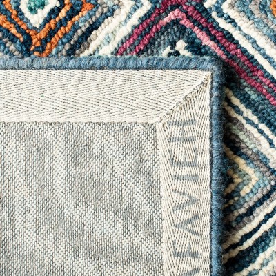 Handmade Geometric Red Wool Tufted Rectangular Rug - 3' x 5'