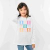Simply Sage Market Checkered Bunny Coquette Distressed Youth Long Sleeve Tee - 3 of 4