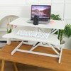 KTMBDW 31.5 inch Height Adjustable Stand Up Desk Converter, Quick Sit to Stand Tabletop Dual Monitor Riser Workstation - 3 of 4