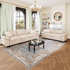 Captiva Designs 2-Piece Cloud Modular Sectional Sofa Set, 5-Seater Couch for Living Room - 1 of 4